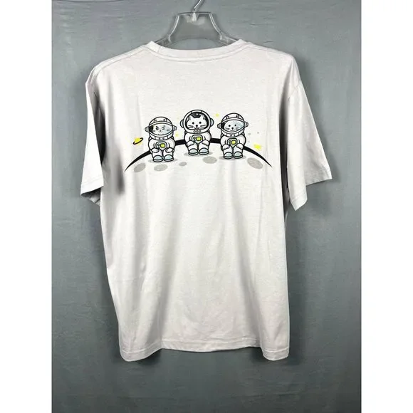 Space Cat T-Shirt Cat Lovers Perfect Gift Funny Cute Summer Gray NASA SZ XL:NWT - Picture 2 of 9